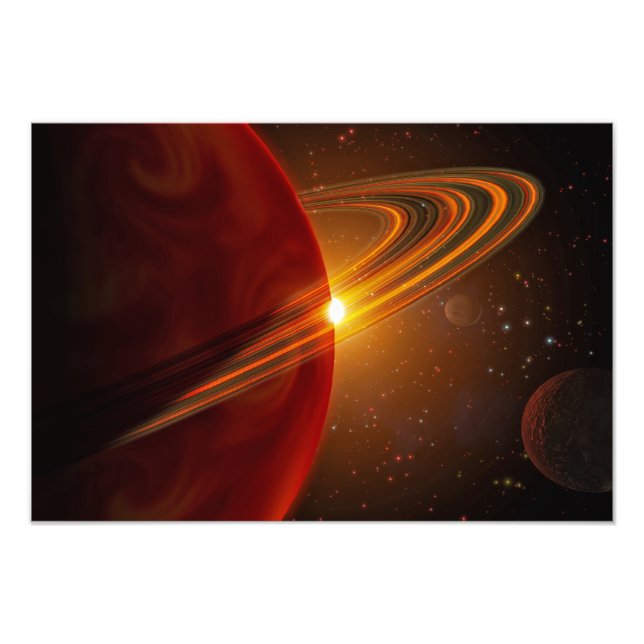 Ein riesiger Planet, der den sonnenähnlichen Stern Fotodruck (Vorne)