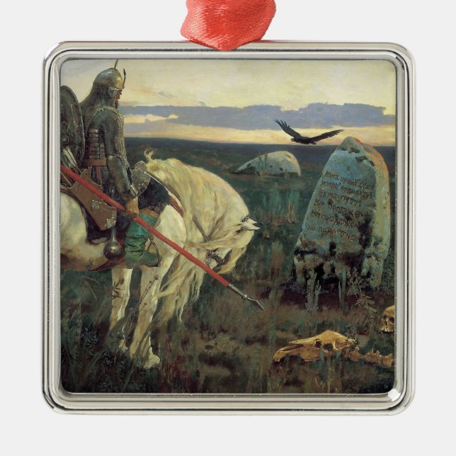 Ein Ritter an der Kreuzung Ornament Aus Metall (Vorne)
