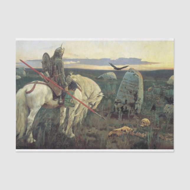 Ein Ritter an der Kreuzung Seidenpapier (Vorderseite)