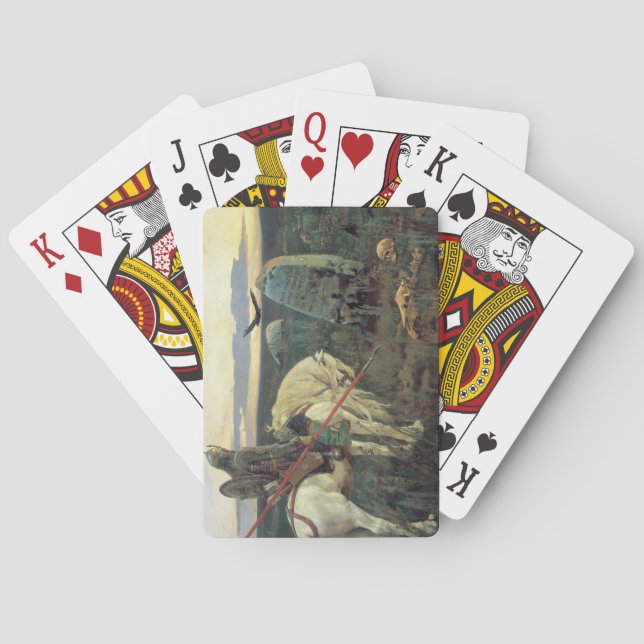Ein Ritter an der Kreuzung Spielkarten (Rückseite)