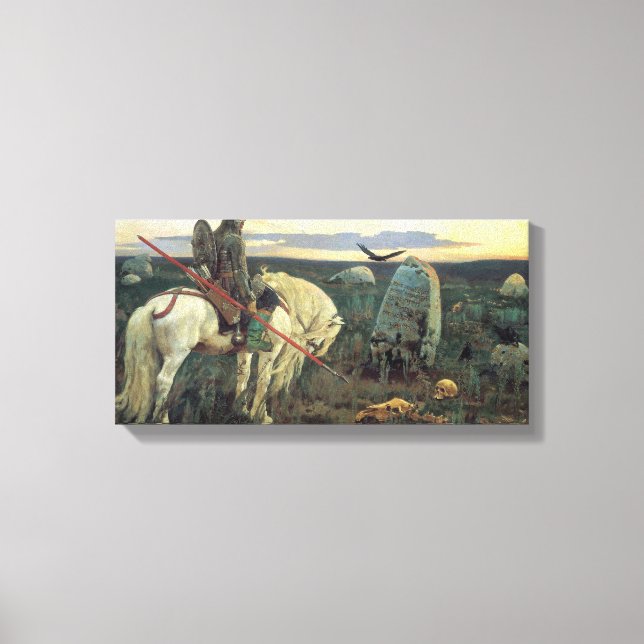 Ein Ritter an der Kreuzung (von Viktor Vasnetsov) Leinwanddruck (Vorderseite)