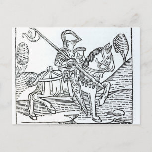 Ein Ritter aus Caxtons 'Spiel des Schachs' Postkarte