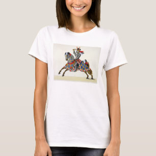 Ein Ritter bei einem Turnier, Teller von "A Histor T-Shirt