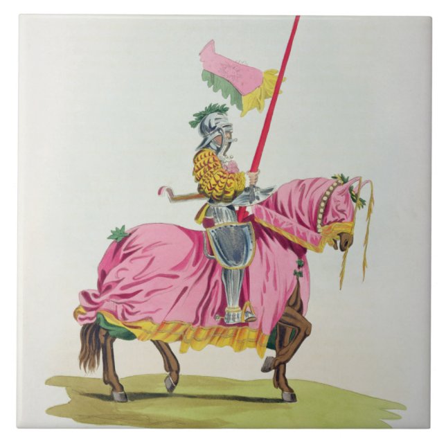Ein Ritter bewaffnete für die Bindung, 1512, Fliese (Vorderseite)