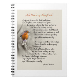 Ein Robin's Song am Daybreak - Gedicht von N. Wate Notizblock