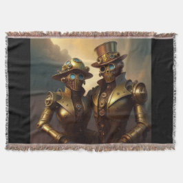 Ein robotisches Steampunkoppel in Liebe Decke