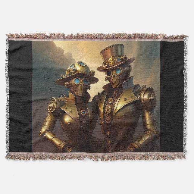 Ein robotisches Steampunkoppel in Liebe Decke (Vorderseite)