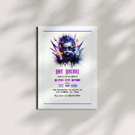 Ein Rock! Rock On 1. Geburtstag Party Einladung