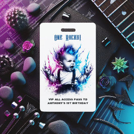 Ein Rock! Rock Star VIP Pass 1. Geburtstag Ausweis