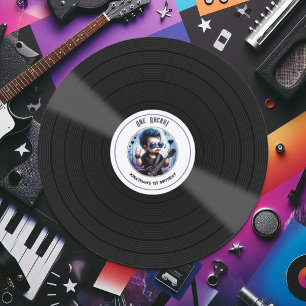 "Ein Rock!" Vinyl Record Rock Star 1. Geburtstag Einladung
