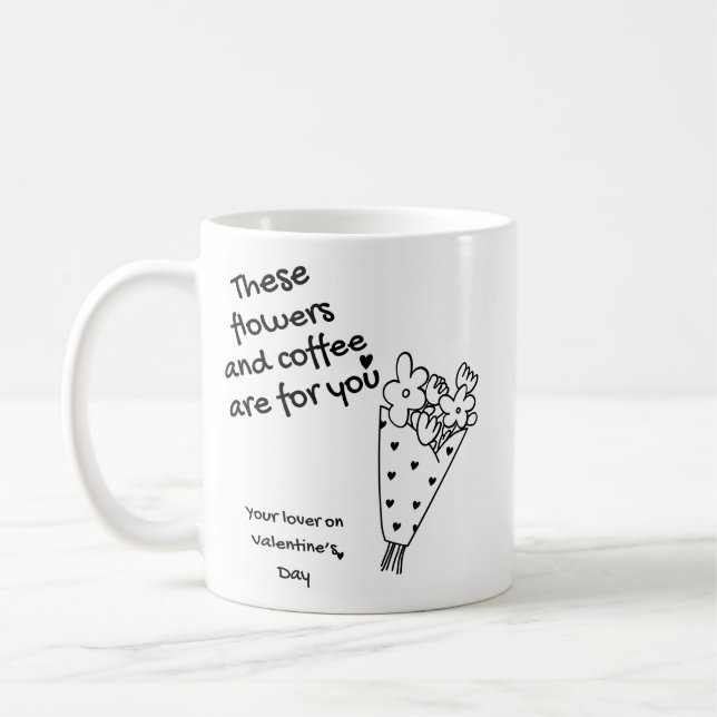 Ein romantischer Becher für Ihren Liebsten Kaffeetasse (Links)