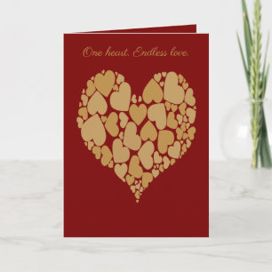 Ein romantisches Design mit Herz Pastell-Ocker Karte