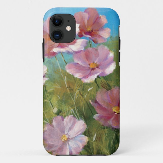 Ein rosa Blumengarten Case-Mate iPhone Hülle (Rückseite)