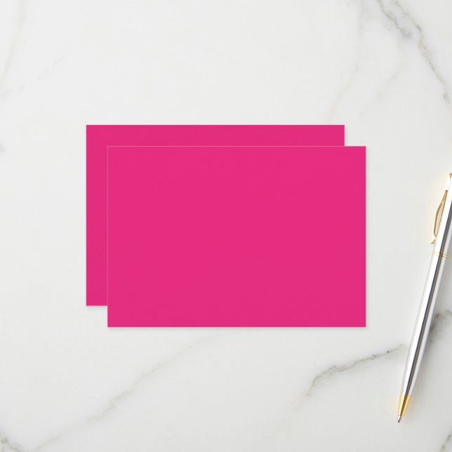 ein rosa Hintergrund mit schwarz RSVP Karte (Vorderseite/Rückseite Beispiel)