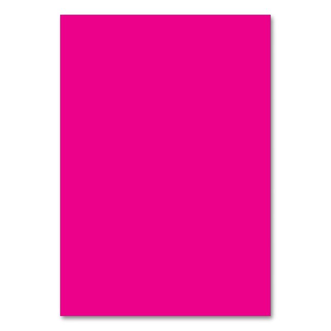 ein rosa Hintergrund mit Tischnummer (Vorderseite)
