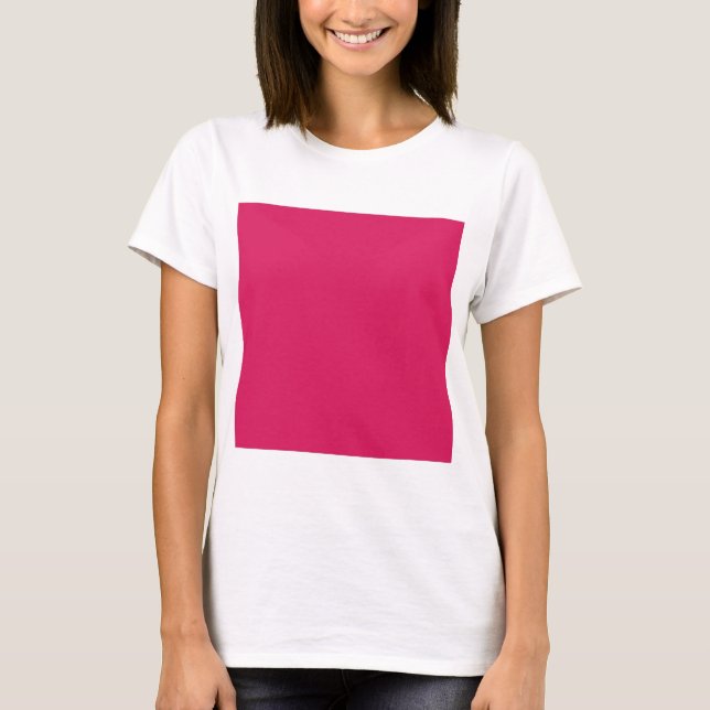 ein rosa Hintergrund mit weißem Rand T-Shirt (Vorderseite)