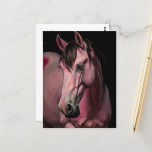 Ein rosa Pferd Postkarte