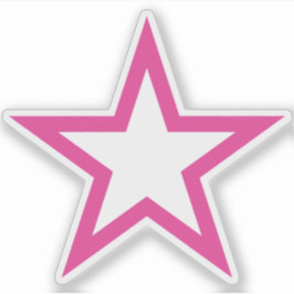 Ein rosa Stern des Feminismus - v6 Aufkleber