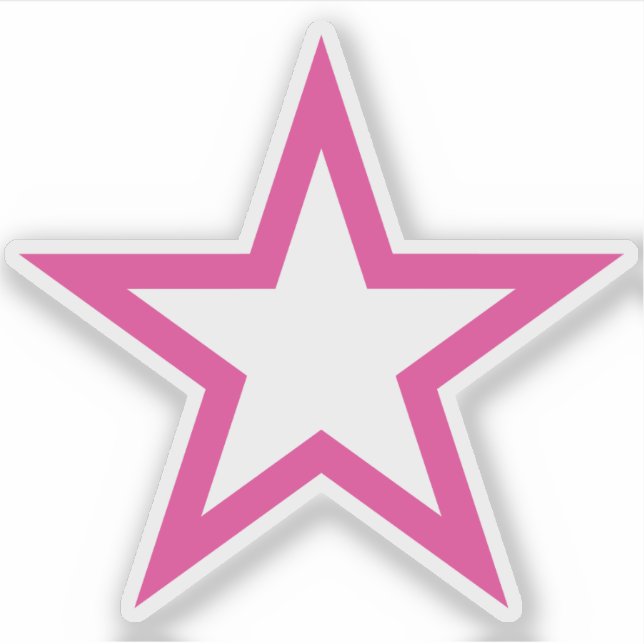Ein rosa Stern des Feminismus - v6 Aufkleber (Vorderseite)
