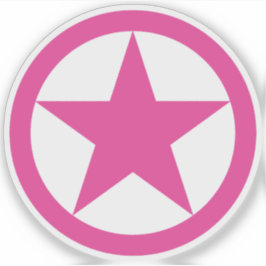 Ein rosa Stern des Feminismus - v7 Aufkleber