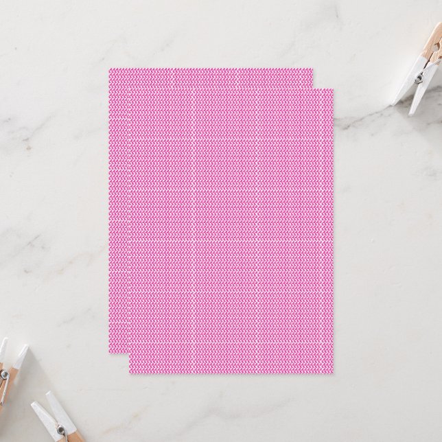 ein rosa und weißer Hintergrund mit einem Muster Einladung (Vorderseite/Rückseite Beispiel)