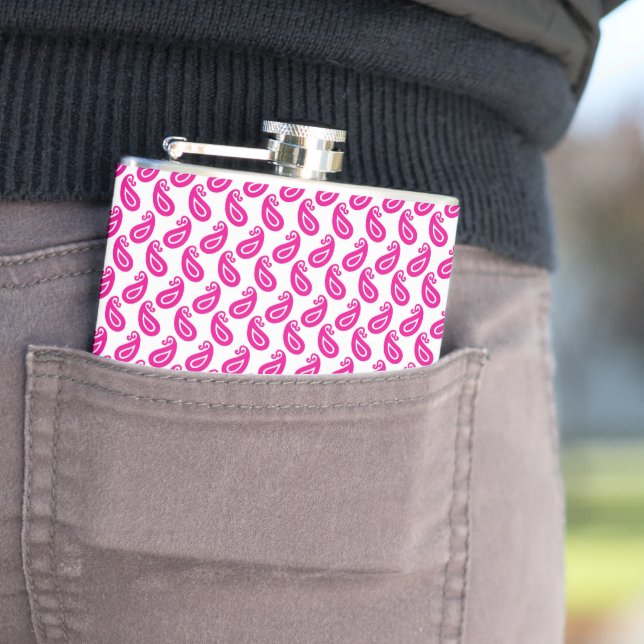 ein rosa und weißer Hintergrund mit einem Muster Flachmann (Beispiel)