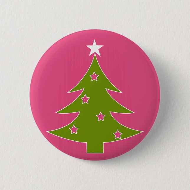 Ein rosa Weihnachten Button (Vorderseite)
