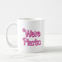 Ein rosa Wir sind Plastik