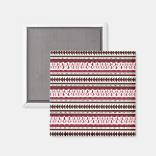 ein rot-weiß gestreiftes Muster Magnet