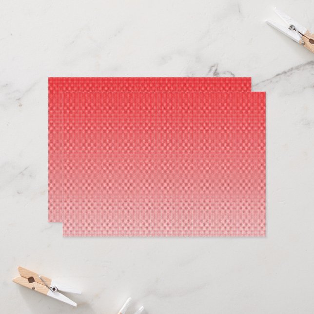 ein rot-weißer Hintergrund mit kleinen Quadraten Einladung (Vorderseite/Rückseite Beispiel)