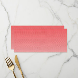 ein rot-weißer Hintergrund mit kleinen Quadraten Menükarte