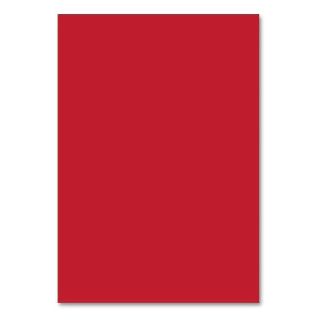 ein roter Hintergrund mit Tischnummer (Vorderseite)