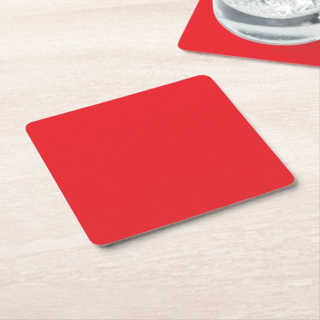 ein roter Hintergrund mit weißem Rand Rechteckiger Pappuntersetzer (angewinkelt)