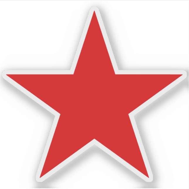 Ein roter Stern der Anarchie Aufkleber (Vorderseite)