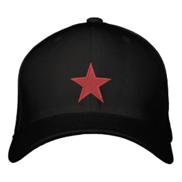 Ein roter Stern der Anarchie Bestickte Baseballkappe