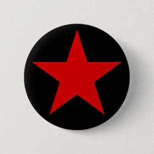Ein roter Stern der Anarchie Button
