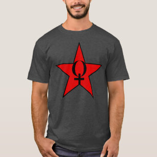 Ein roter Stern des Anarcha-Feminismus v3 T-Shirt