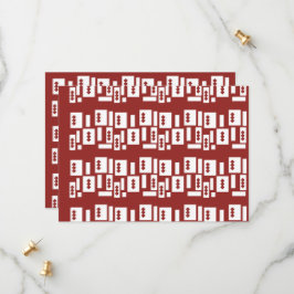 Ein roter Teppich mit einem textilen Muster wird a Save The Date