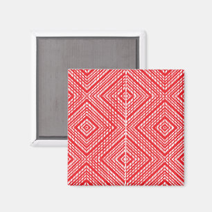 ein roter und weißer Hintergrund mit einem Diamant Magnet
