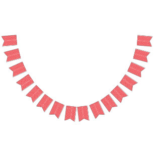 ein roter und weißer Hintergrund mit einem Diamant Wimpelkette