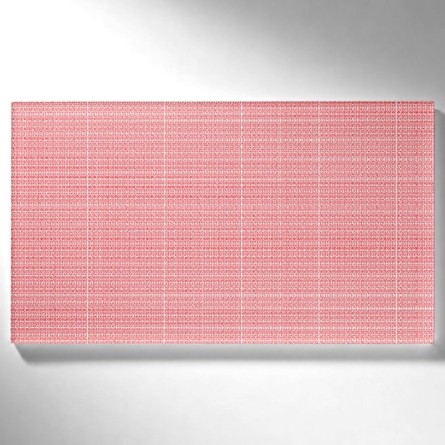ein roter und weißer Hintergrund mit einem Muster Namenschild (Vorderseite)