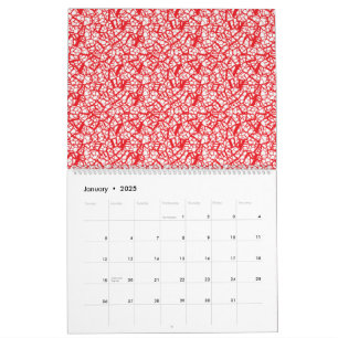 ein roter und weißer Hintergrund mit kleinen weiße Kalender