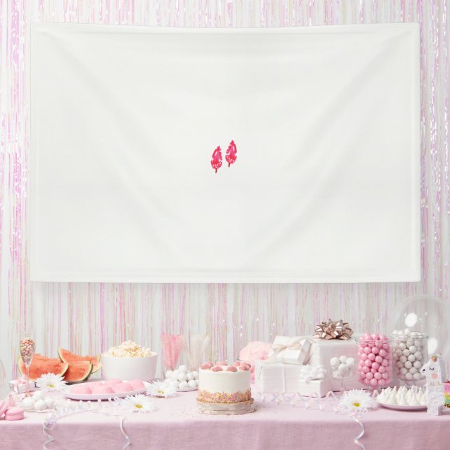 ein rotes Blätter auf schwarzem Hintergrund Banner (Party)