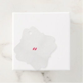 ein rotes Blätter auf schwarzem Hintergrund Geschenkanhänger