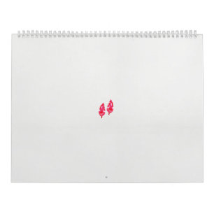 ein rotes Blätter auf schwarzem Hintergrund Kalender