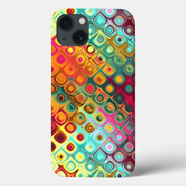 Ein rotes, flüssiges Regenbogenmuster Abstrakt Case-Mate iPhone Hülle (Rückseite)
