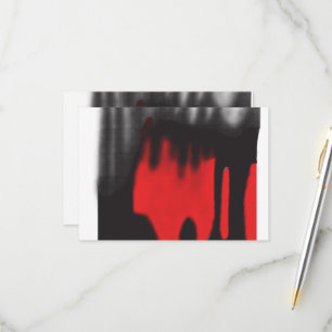 Ein rotes grafisches Design mit fett geometrischer RSVP Karte