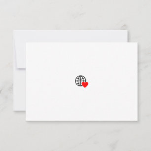 Ein rotes Herzsymbol, das mit glatten, fetten Lini Karte