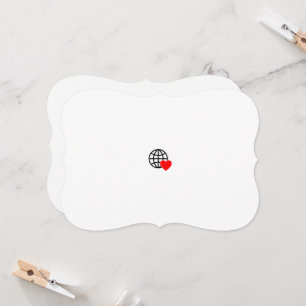 Ein rotes Herzsymbol, das mit glatten, fetten Lini Karte