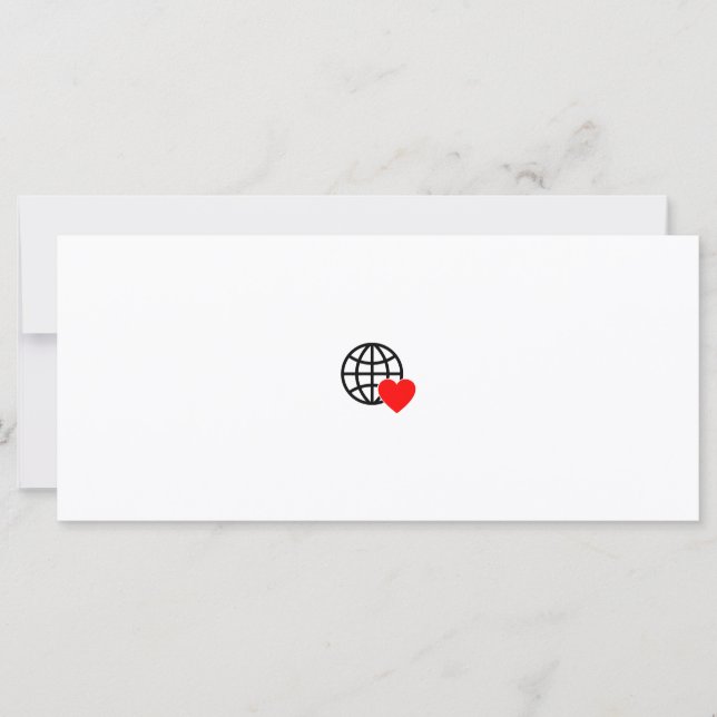 Ein rotes Herzsymbol mit glatten, fetten Linien (Vorderseite)